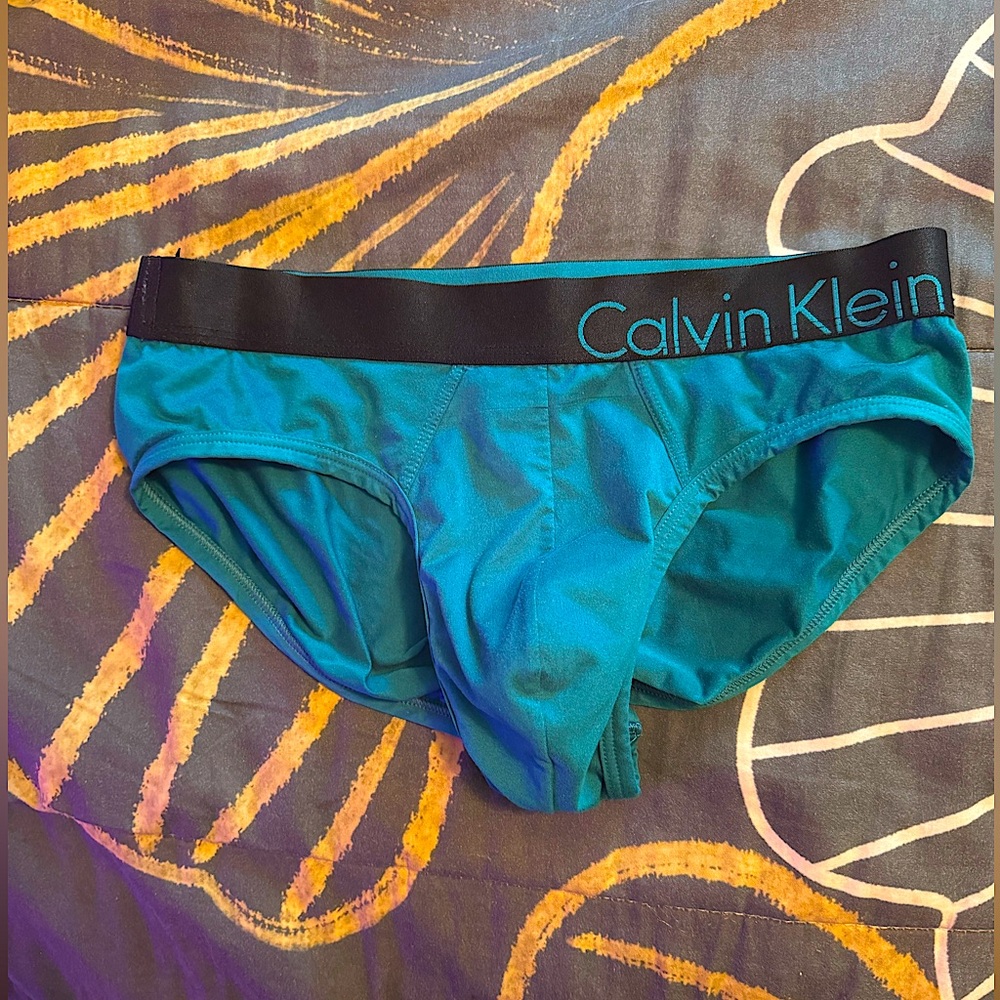 Calvin Klein BOLD Blue Teal Hip Brief S/Small